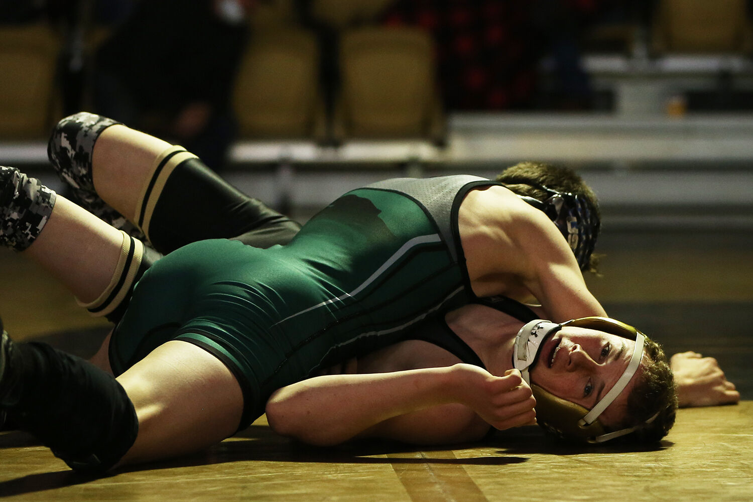 Brenton Ross fights to escape a pin